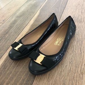 Ferragamo black flats